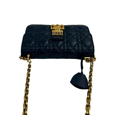 Pre-owned Dior Christian  Blue Leather Shoulder Bag ()