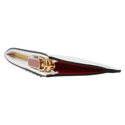 Pre-owned Christian Louboutin White Leather Coin Purse/coin Case ()
