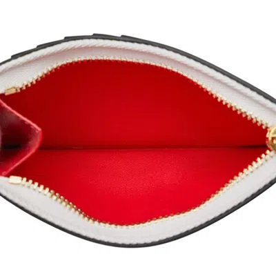 Pre-owned Christian Louboutin White Leather Coin Purse/coin Case ()