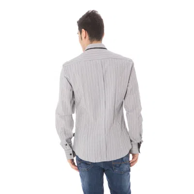 Costume National White Cotton Men Shirt In Gray