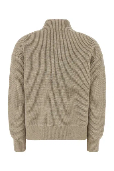 Calvin Klein Cappuccino Polyester Blend Sweater In Green