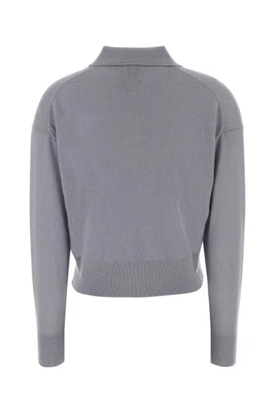 Calvin Klein Lilac Cashmere Polo Shirt In Gray