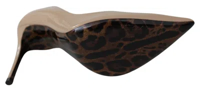 Pre-owned Dolce & Gabbana Beige Patent Leather Stiletto Heel Women's Pumps () In Sand