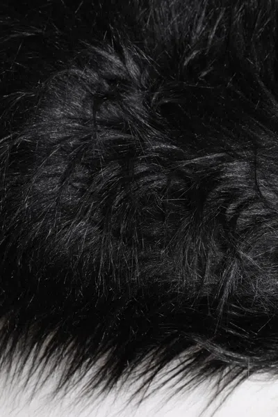 Dolce & Gabbana Black Acrylic Fur Womens Bucket Hat In Black
