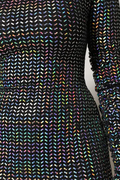 Pre-owned Dolce & Gabbana Black Embellished Nylon Bodycon Mini Women's Dress ()