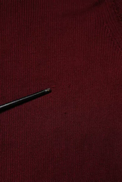 Pre-owned Dolce & Gabbana Burgundy Long Sleeves Turtleneck Slim Women's Sweater ()