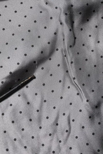 Pre-owned Dolce & Gabbana Gray Polka Dot Silk Long Sleeve Men's Shirt () In Multi