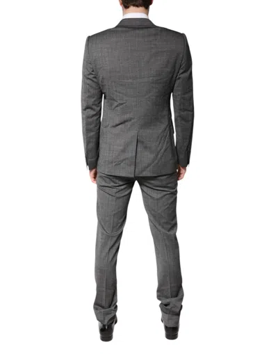 Pre-owned Dolce & Gabbana Gray Wool Single Breasted 2 Piece Men's Suit ()