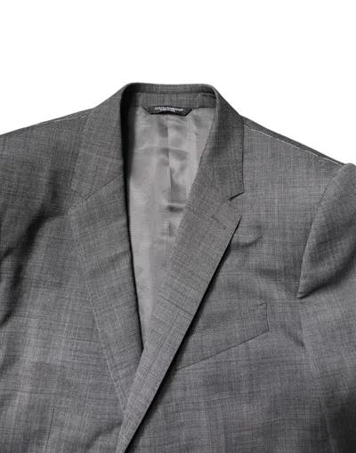 Pre-owned Dolce & Gabbana Gray Wool Single Breasted 2 Piece Men's Suit ()