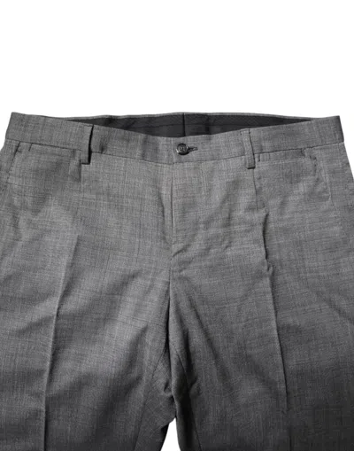 Pre-owned Dolce & Gabbana Gray Wool Single Breasted 2 Piece Men's Suit ()