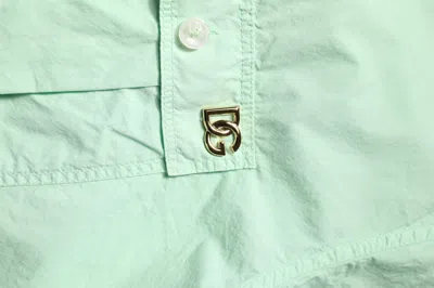 Pre-owned Dolce & Gabbana Green Cotton Short Sleeves Men Casual Men's Shirt ()