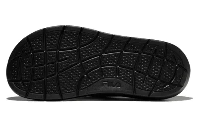 Fila Fong Song Platform Casual Sports Slippers Unisex Black Korean Version