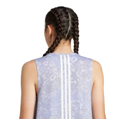 Adidas Originals (wmns) Adidas Own The Run Climacool 3-stripes Tank Top 'purple White' In Blue