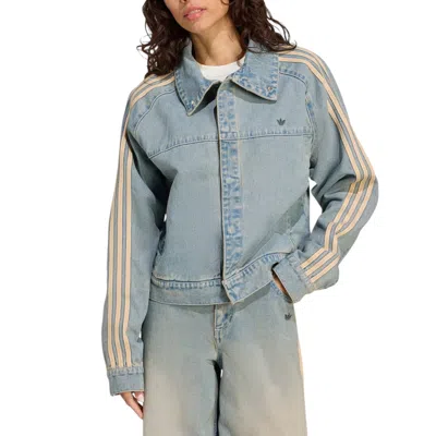 Adidas Originals (wmns) Adidas Premium Essential Denim Jacket 'indigo Denim' In Blue