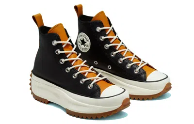 Converse Women's Run Star Hike Leather Platform Sneaker Boots From Finish Line In Black