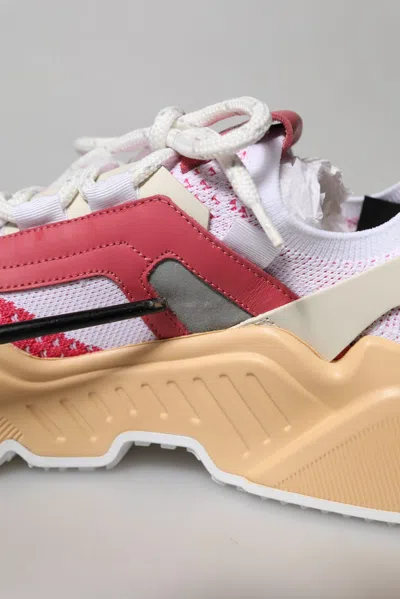 Pre-owned Dolce & Gabbana Multicolor Daymaster Low Top Sneakers Women's Shoes () In White