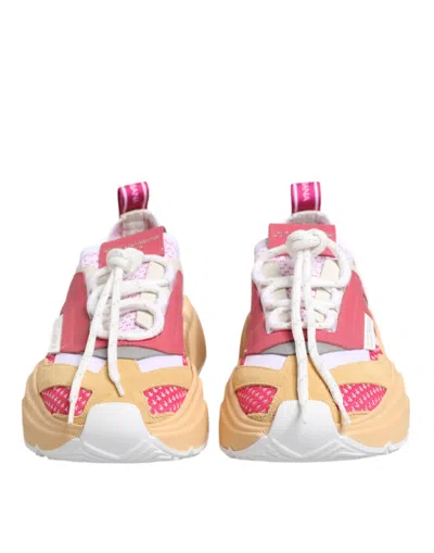 Pre-owned Dolce & Gabbana Multicolor Daymaster Low Top Sneakers Women's Shoes () In White