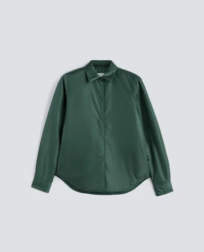 Aspesi Overshirt Glue In Nylon Imbottita - Verde Ingles In Green
