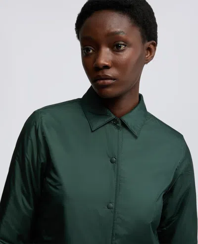 Aspesi Overshirt Glue In Nylon Imbottita - Verde Ingles In Green