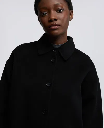 Aspesi Overshirt In Double Di Lana - Nero In Black