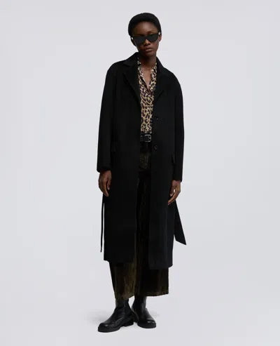 Aspesi Belted Coat In Black