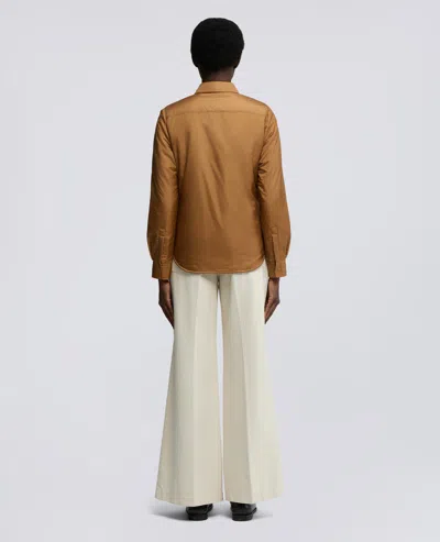 Aspesi Padded Snap-fastening Shirt In Brown