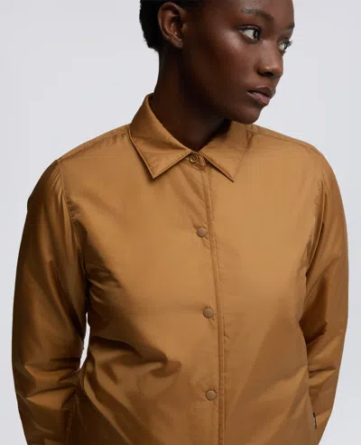 Aspesi Padded Snap-fastening Shirt In Brown