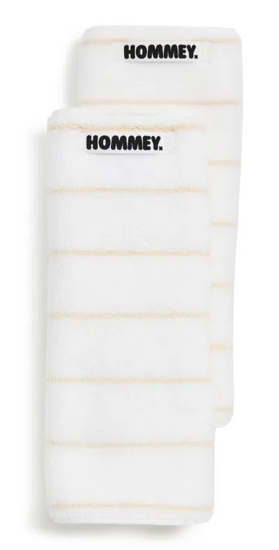 Hommey Face Washer 2 Pack Biscuit In White