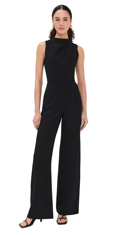 Black Halo Joaquin Wide-leg Halter Jumpsuit In Black
