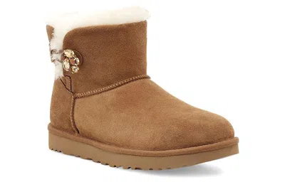 Ugg (wmns)  Mini Bailey Button Gem Classic Boot In Brown