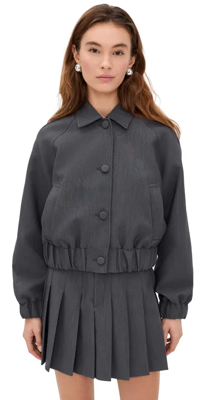 Le Bop Winnie Button Jacket Grey Melange In Gray
