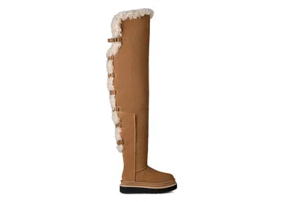 Pre-owned Ugg Thigh High Boot Sacai (women's) Sneakers In Chestnut In Brown