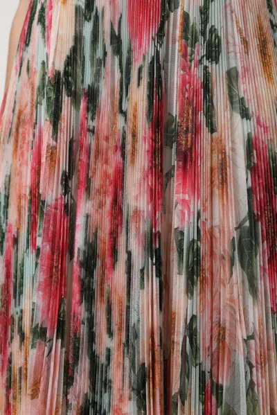Dolce & Gabbana Multicolor Silk Floral High Waist Midi Skirt In Multi