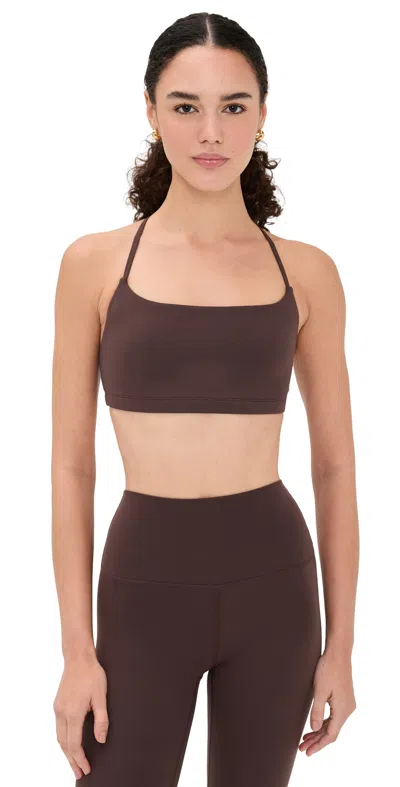 Year Of Ours Studio Racer Bralette Dark Oak In Brown