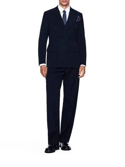Giorgio Armani Royal Line Double Breasted Suit In Blue