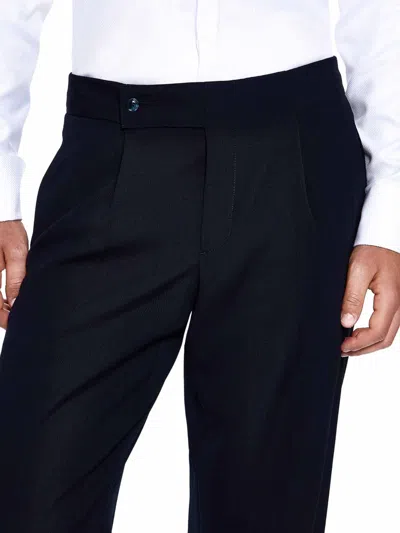 Giorgio Armani Royal Line Double Breasted Suit In Blue