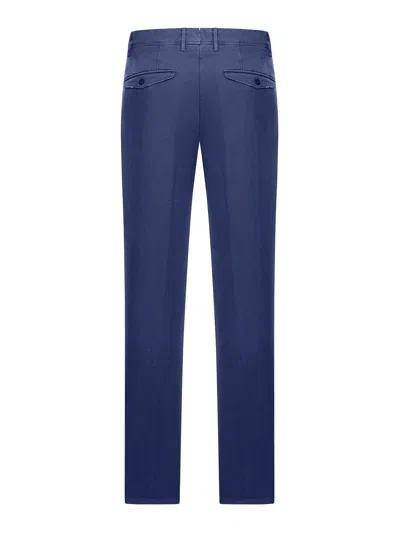 Incotex Tailored Cotton Trousers In Blue