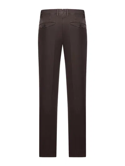 Incotex Tailored Cotton Trousers In Brown