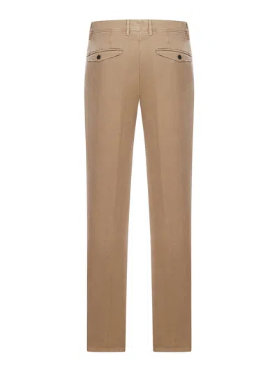 Incotex Tailored Cotton Trousers In Brown