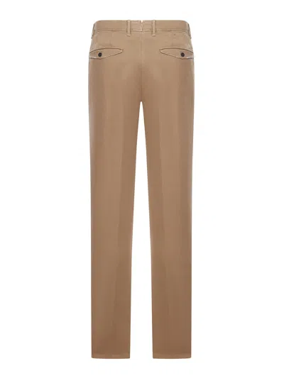 Incotex Tailored Cotton Trousers In Brown
