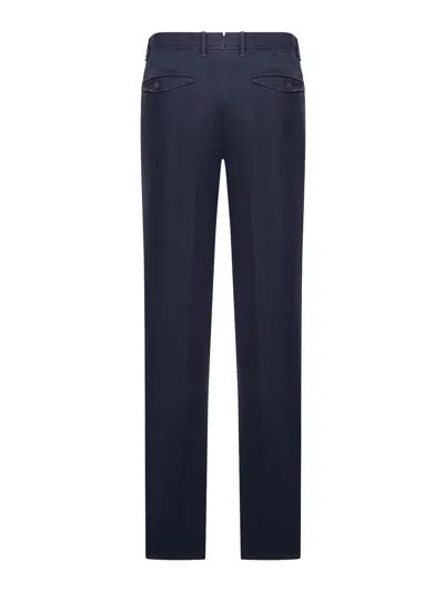 Incotex Tailored Cotton Trousers In Blue