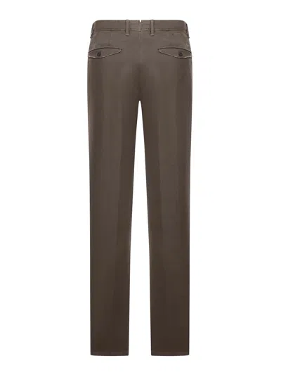 Incotex Tailored Cotton Trousers In Brown