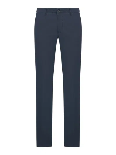 Incotex Tailored Cotton Trousers In Blue