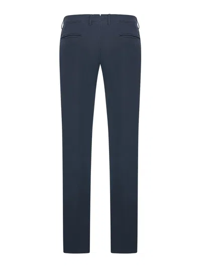 Incotex Tailored Cotton Trousers In Blue