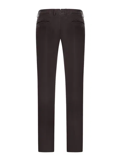 Incotex Tailored Cotton Trousers In Black