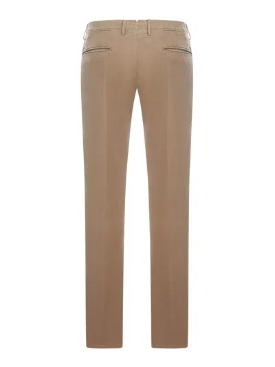 Incotex Tailored Cotton Trousers In Brown