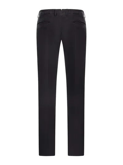 Incotex Tailored Cotton Trousers In Black