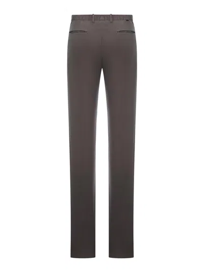 Incotex Cotton Straight-leg Trousers In Brown