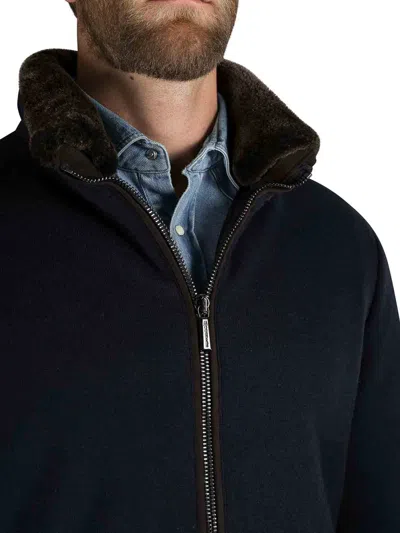 Moorer Bellati Bomber Jacket In Blue
