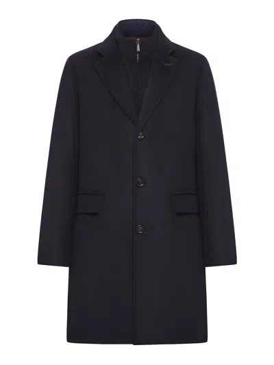 Moorer Buttoned Wool Jacket In Black
